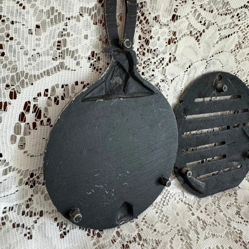 Vintage Metal Decorative Trivet Set 3 Humorous Home Quotes Black Yellow Rustic
